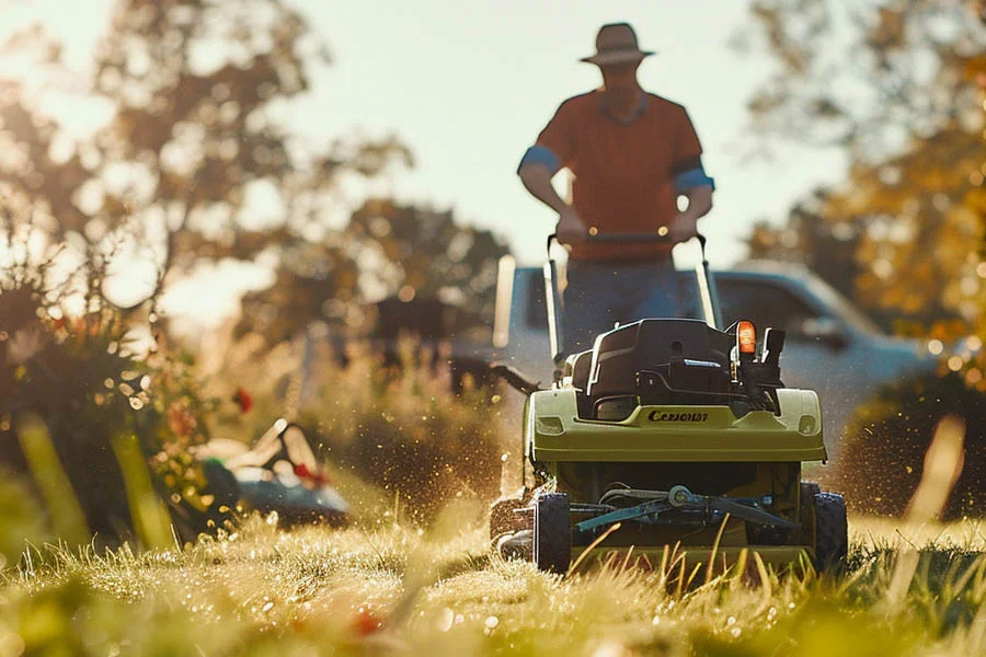 walk behind electric lawn mower