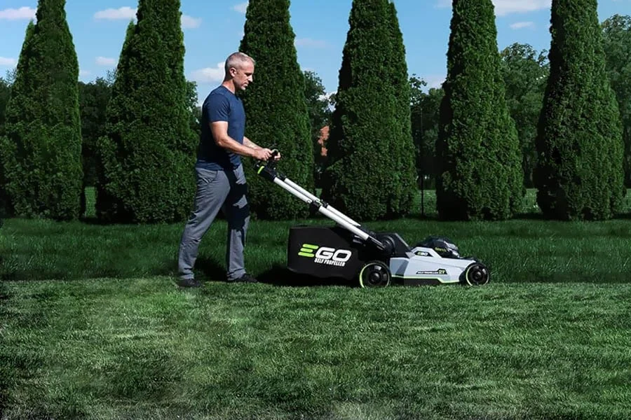 walk behind electric lawn mower